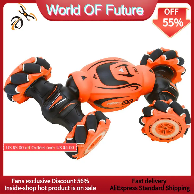 

rc1/16 Children's toy gesture induction torsion car transverse rc remote control car deformation double sided stunt car
