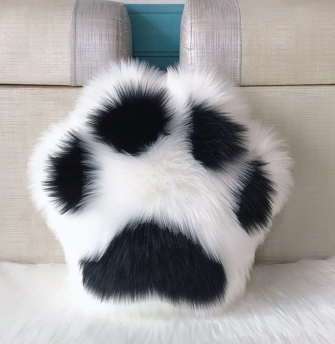 

Soft Plush Stuffed Toy Cute Cat Paw Pillow Panda Paw Cushion Sofa Back Home Bedside Lumbar Chair Pillow Sofa Home Decor Gift