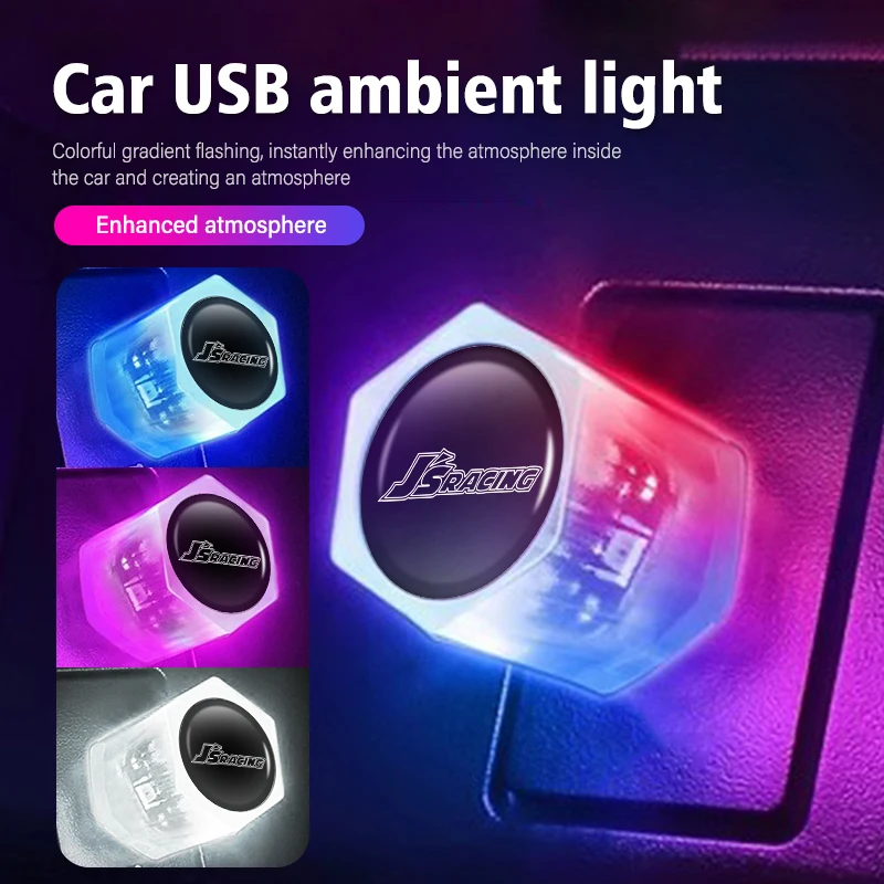 Автомобильный мини-USB светодиодный разъем окружающего освещения декоративная