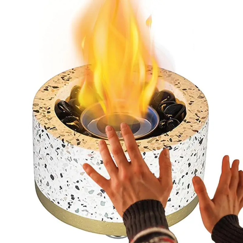 

Indoor Fire Pit Bowl Durable Table Top Fire Pit Bowl With Pebble Concrete Rubbing Fireplace Table Top Fire Pit Bowl Indoor