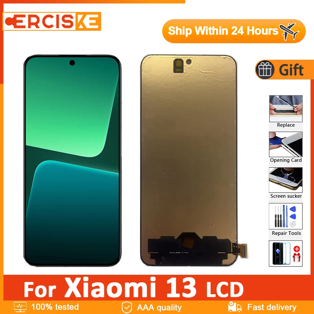 

6,36 ''оригинальный AMOLED для Xiaomi 13 ЖК-дисплей сенсорный экран панель дигитайзер в сборе для xiaomi13 LCD запасные части