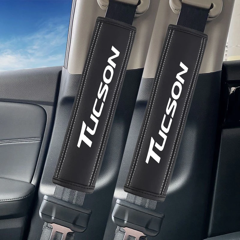 2 шт. кожаный ремень безопасности наппа защитные накладки для Hyundai Tucson Badge IX30 IX45