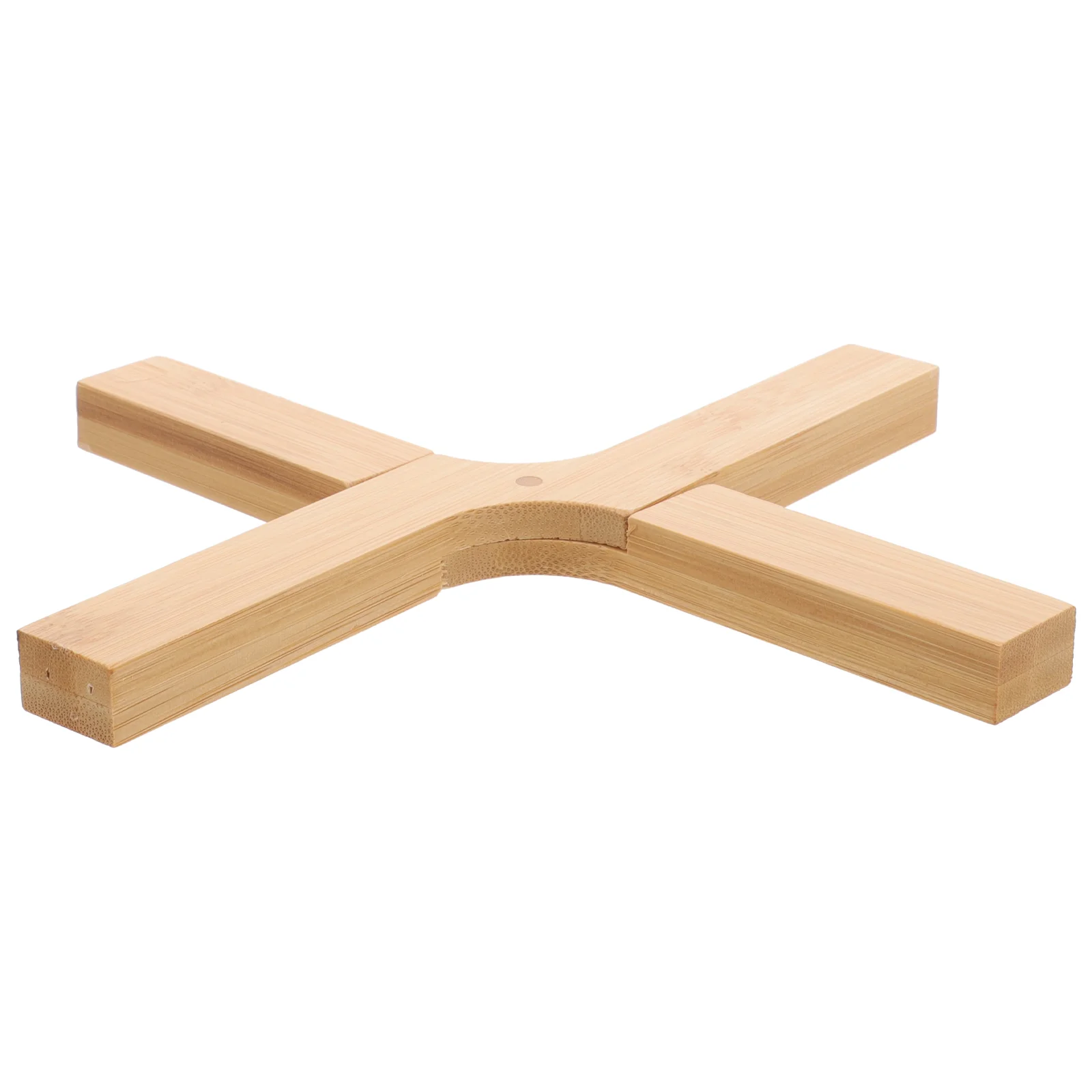 

Hot Pot Holder Countertop Wood Trivets Pots Pans Tripod Simple Foldable Bamboo Mats