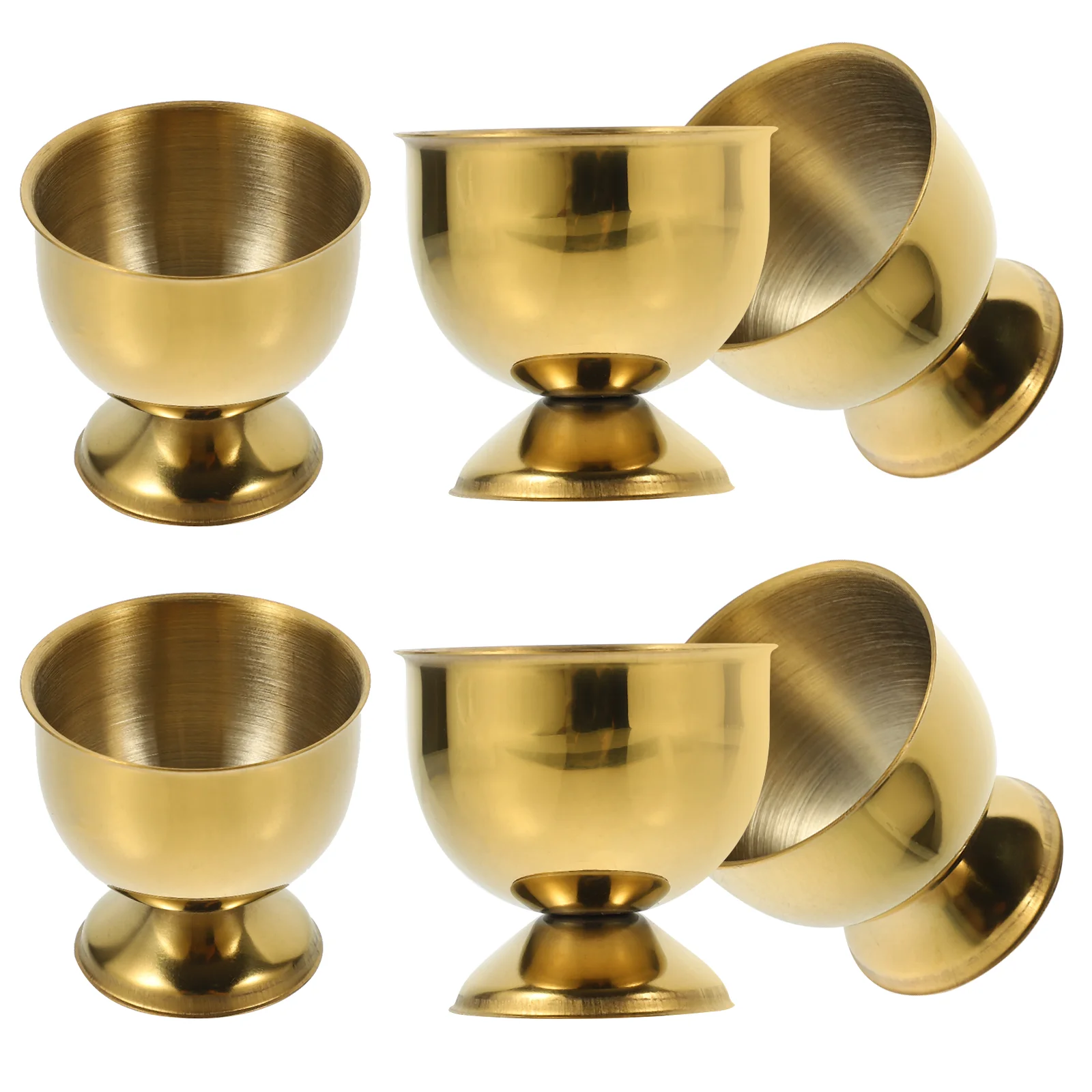 

6Pcs Creative Boiled Egg Cups Stainless Steel Egg Cups Holders Kitchen Tool