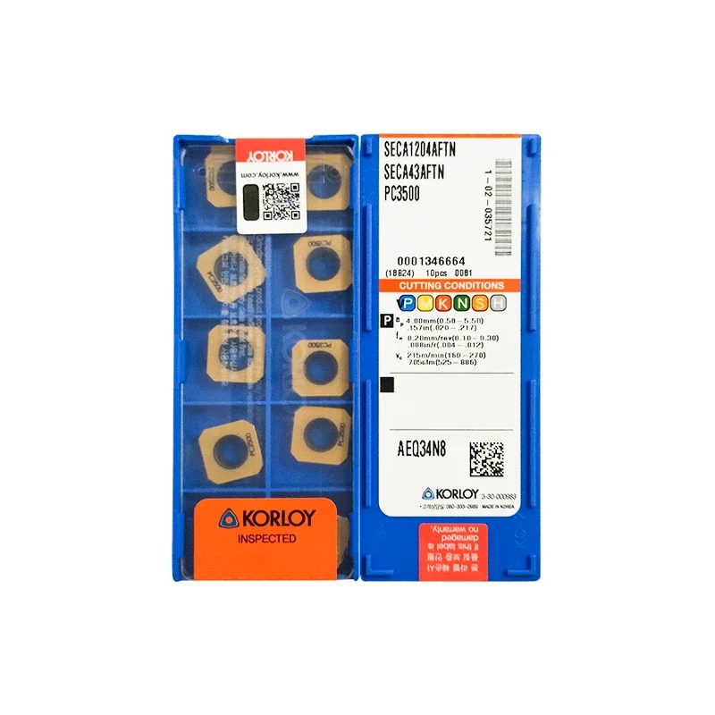 10 шт. KORLOY 100% оригинал SECA SECA1204AFTN PC3500 PC230 PC3700 NCM325 NCM335 режущие инструменты фрезы