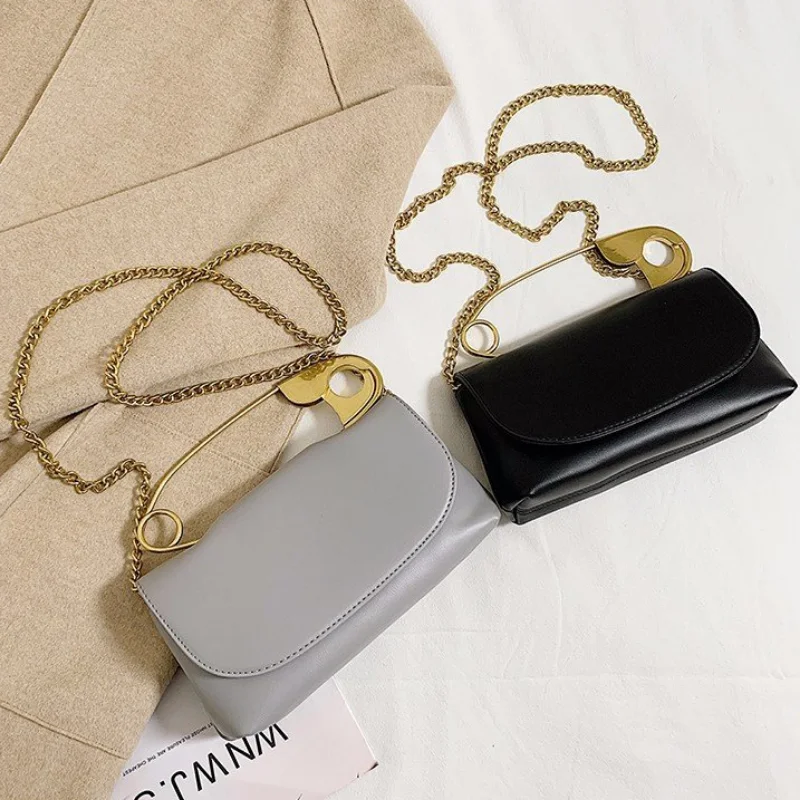 

Женская сумка из искусственной кожи, дизайнерская сумка через плечо с клапаном и цепочками, модная женская сумка-клатч 2023, кошелек, женская сумка-тоут через плечо