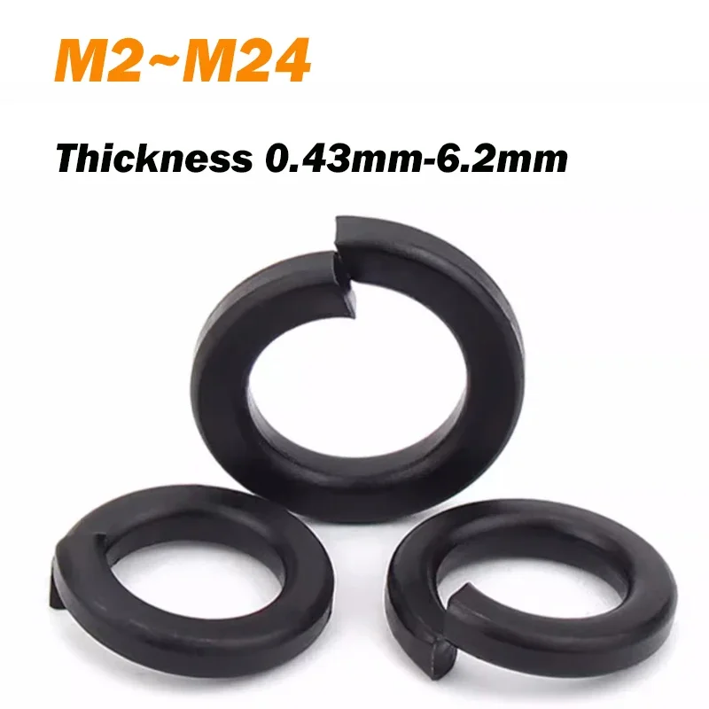 

Пружинные шайбы из нержавеющей стали M2-M24 черные