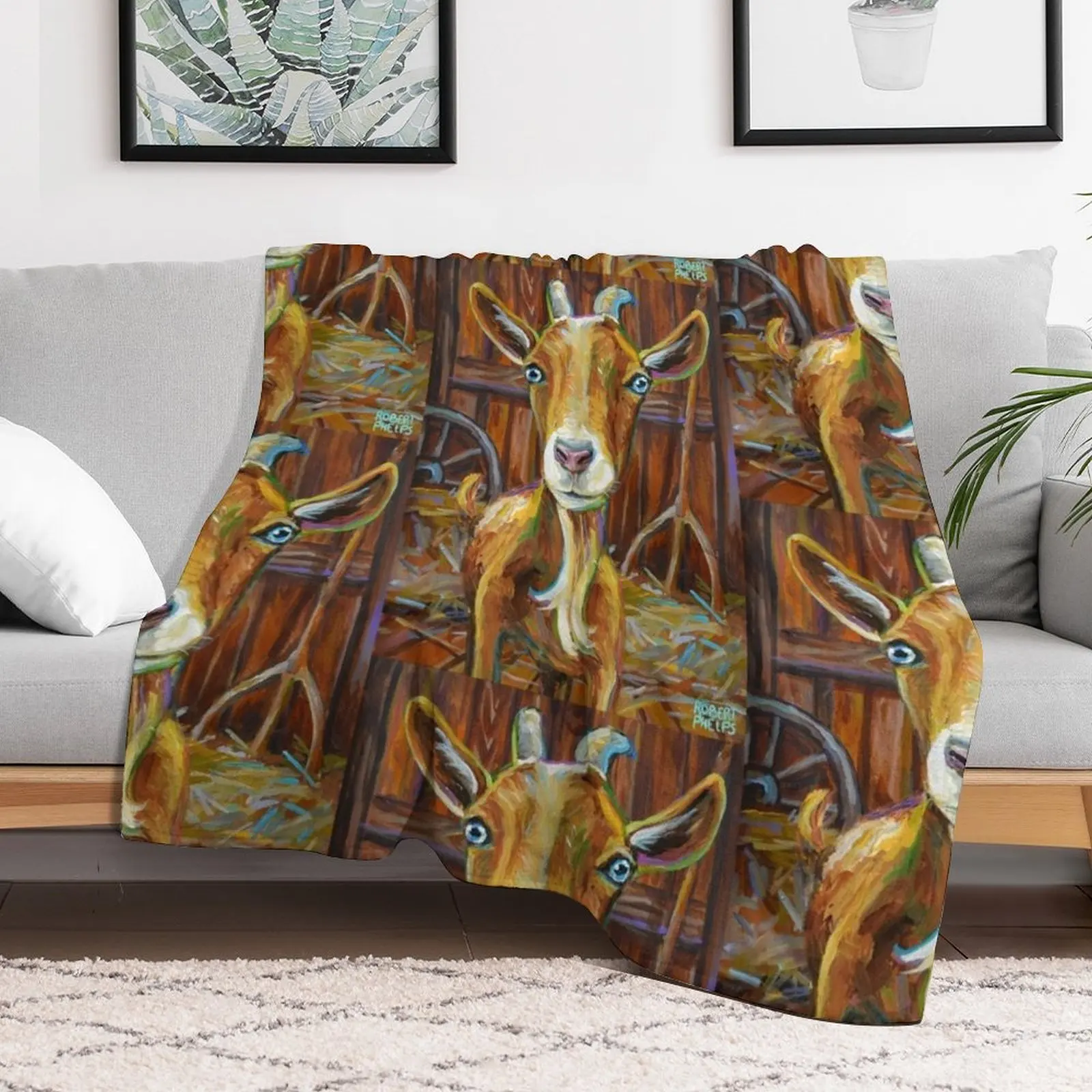 Одеяло Golden Goat in Barn by Robert Phelps роскошное утолщенное одеяло для малышей теплое