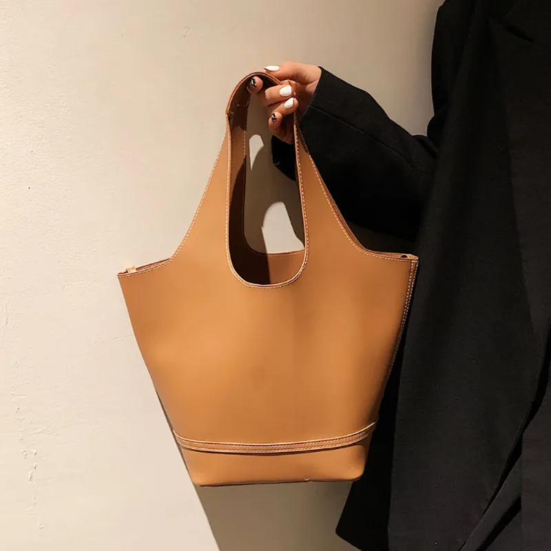 Осенне-зимняя нишевая дизайнерская Новая вместительная сумка-тоут сумка-мешок