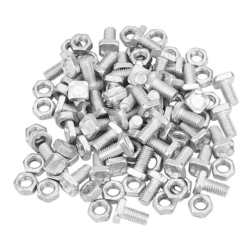 

50 Packs Greenhouse Nuts and Bolts Square Head Bolts Nuts Greenhouse Repair Kit Parts Replacement Garden Supplies
