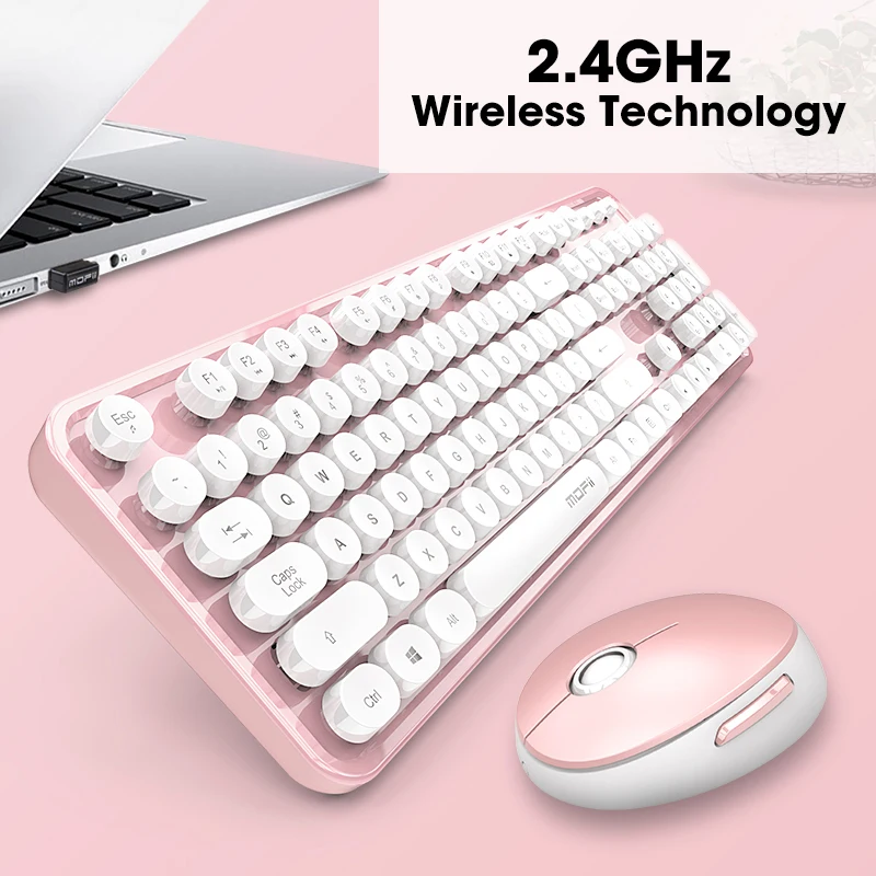 

Pink Mechanical Keyboard 2.4G Wireless Gamer Keyboard 104 Keys With Ergonomic Mouse Backlight Keyboard For PC Computer Gamer