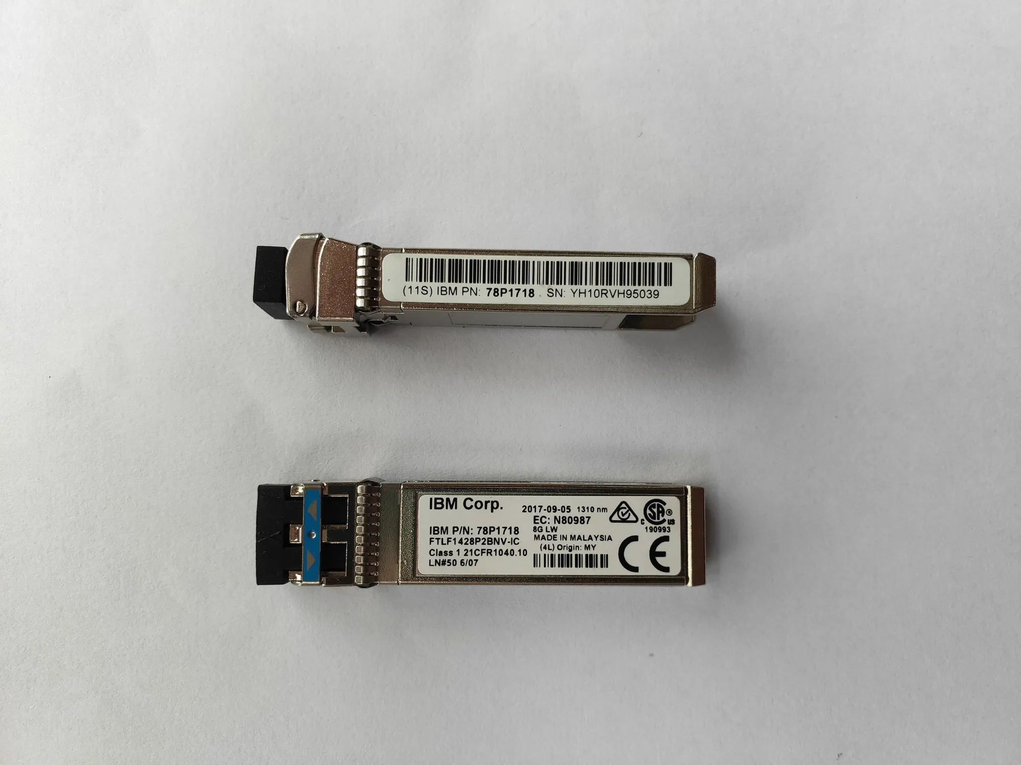 IB-M Corp Module 8GB 10KM SFP Optical Switch/FTLF1428P2BNV-IC 78P1718 80987 1310NM 8G 10KM Fiber Transceiver