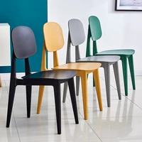 nordic restaurant sillas light luxury modern simple plastic thickened backrest home desk makeup chair family life stool