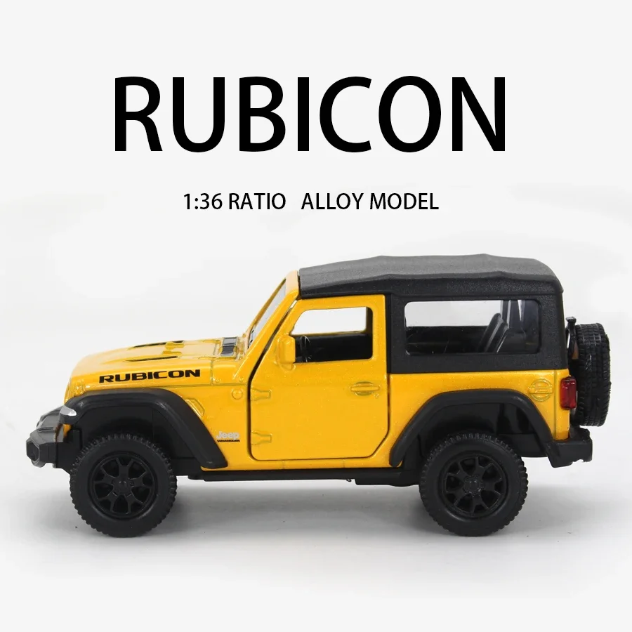 Коллекционная Миниатюрная модель автомобиля Jeep Wrangler Rubicon внедорожника из литого