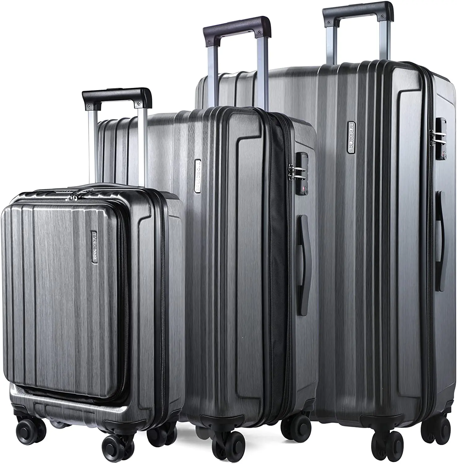 Set 3 Piece 19" Front Laptop Pocket& 24/28" Expandable Abs+p
