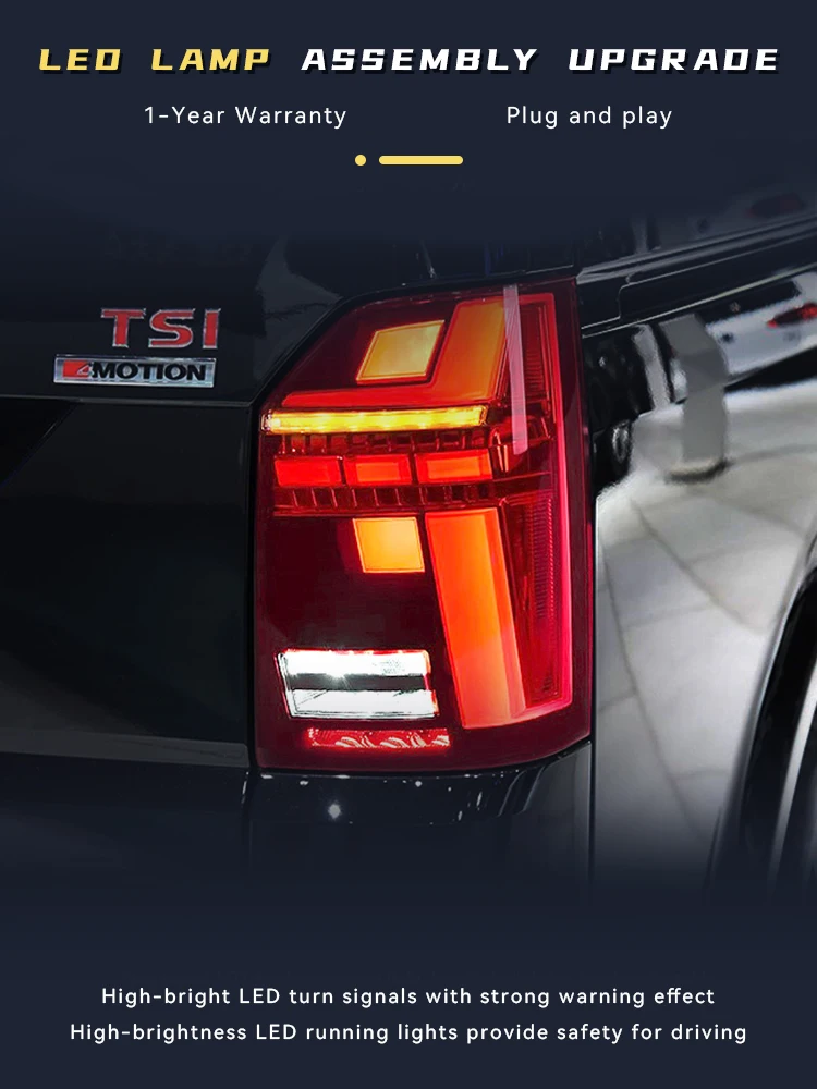 Авто задний фонарь для VW Volkswagen Caravelle Multivan T6 2016-2020 DRL светодиодные лампы