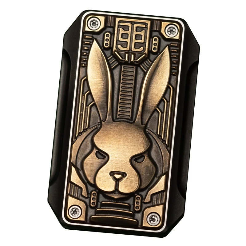 WANWU EDC Rabbit Year of The Rabbit Limited Papa Shield Tieyu Push Card Pacoin Metal Toy Decompression Artifact enlarge