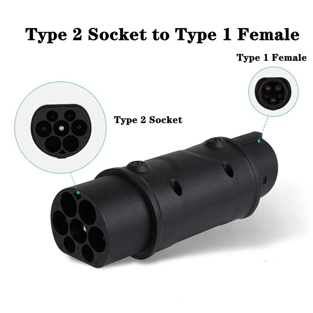 

EV Adapter Type 1 To Type 2 32A SAE J1772 Adapter For Type 2 Electric 32A New Energy Vehicle American Standard To European Stand