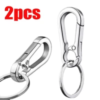 2pcs mini keychains metal waist hanging keychains anti lost buckles clip keyring buckles carabiners keychains outdoor caribiners