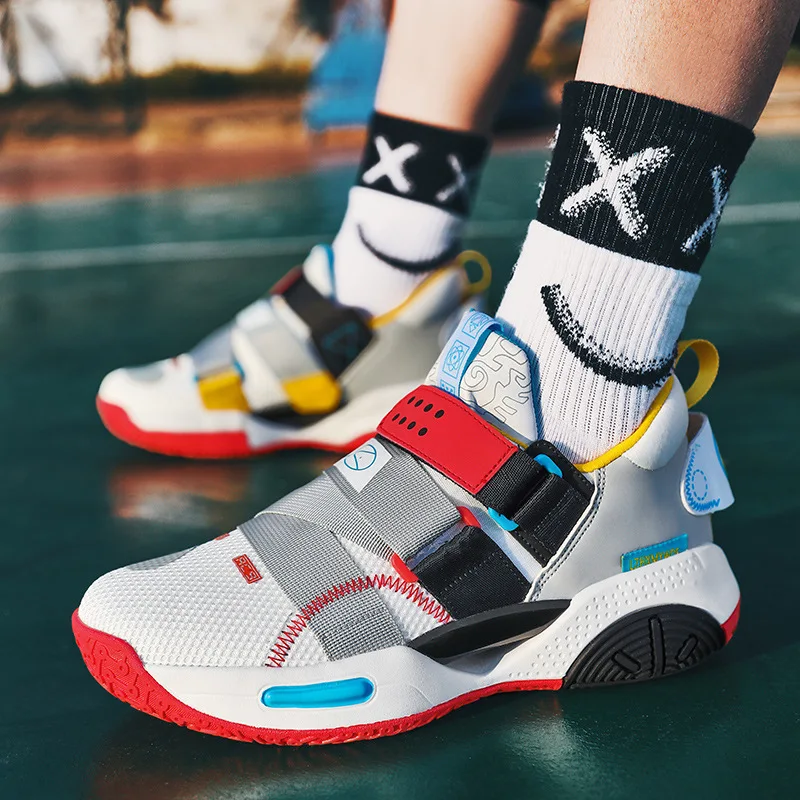 

2022 Spring and Autumn Whole City 9 Practical Basketball Shoes Men's and Women's Youth Student Sports Shoes High-top Couple Shoe