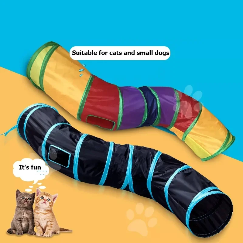 

Игрушка для домашних животных, кошек, тоннель, Складная портативная фототренировочная комнатная Интерактивная развлекательная складная и...