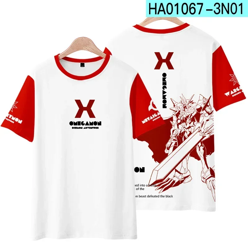 Футболка с 3D-принтом аниме Digimon Adventure для женщин и мужчин забавная летняя футболка