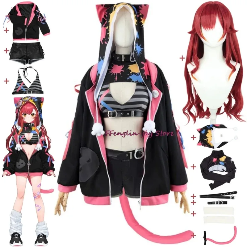 Фото YouTuber VTuber Nekota Tsuna Virtual ESports Project VSPO Косплей Костюм Парик Сексуальная Женщина Униформа Хэллоуин Карнавальный Костюм Партии №1