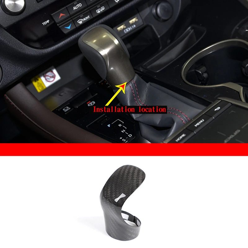 

1 Pcs Real Carbon Fiber Car Center Console Gear Shift Head Cover Trim For Lexus ES NX RX LS RG 2012-2021 Car Accessories