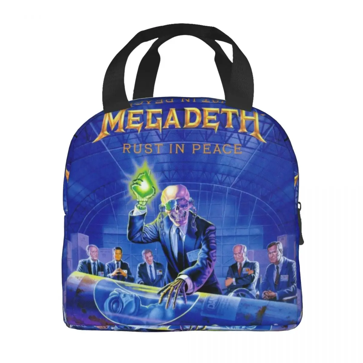 Изготовленная на заказ сумка для обеда Megadeths Heavy Metal Band с термоизоляцией женская