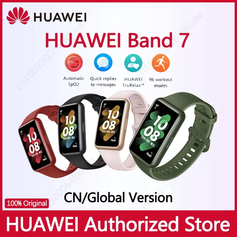 

NEW2023 IN STOCK Original Band 7 Smart Band Blood Oxygen 1.47'' inch Heart Rate Tracker Smartband 2 Weeks Battery Life