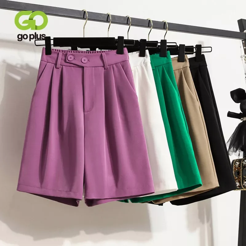 

GOPLUS Y2k Pants Korean Fashion Knee Length White Black Pants Ladies Wide Leg Trousers Pantalones De Mujer Femme Taille Haute