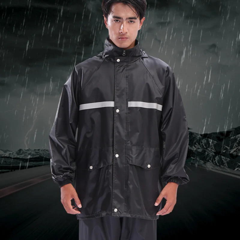 

Дождевик мужской водонепроницаемый в стиле милитари, мотоциклетный костюм, дождевик для кемпинга и гольфа, чехлы от дождя, пальто для мужчи...