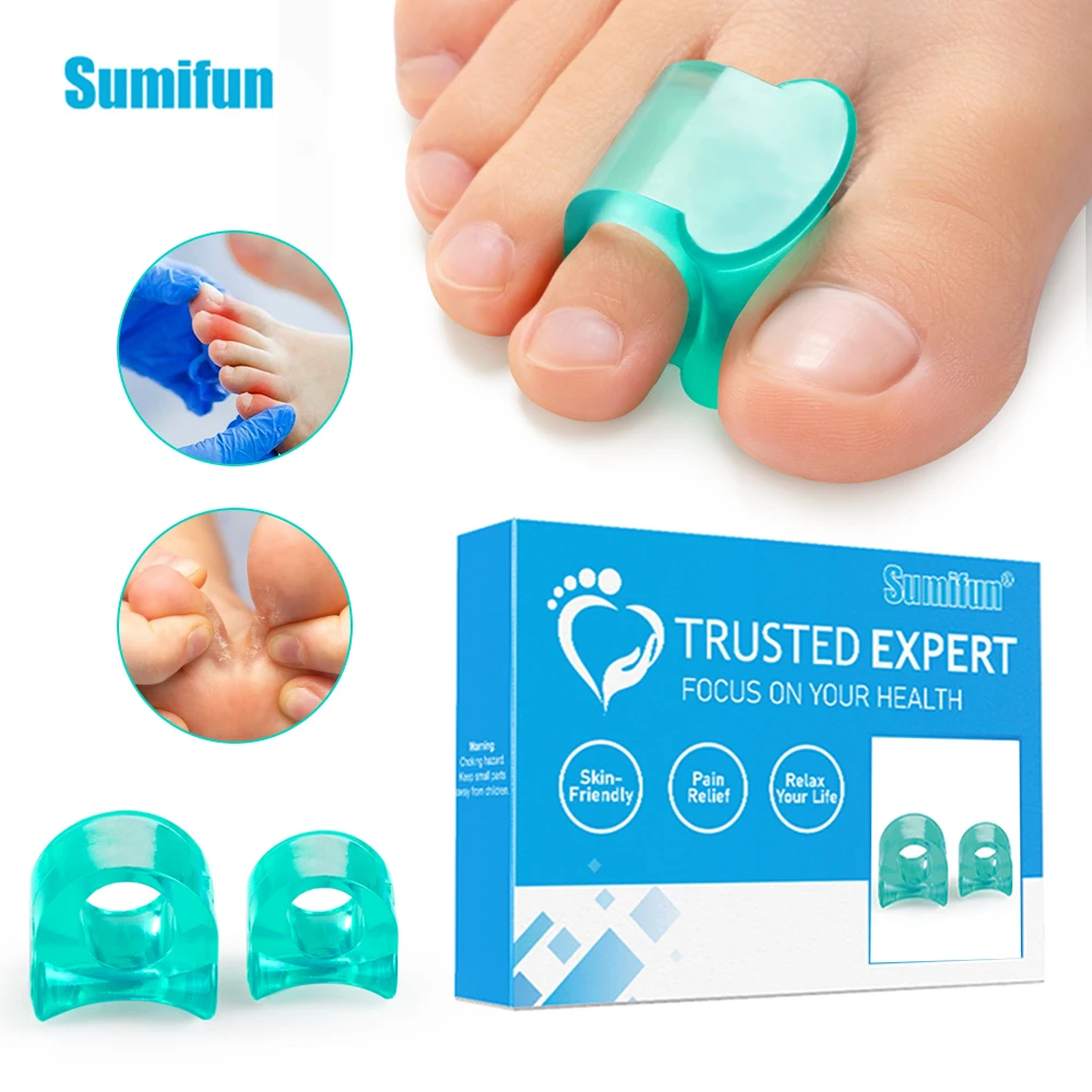 

Sumifun Green Separator Finger Feet Care Protector Silicone Toe Orthopedic Products Bunion Corrector Hallux Valgus For Pedicure