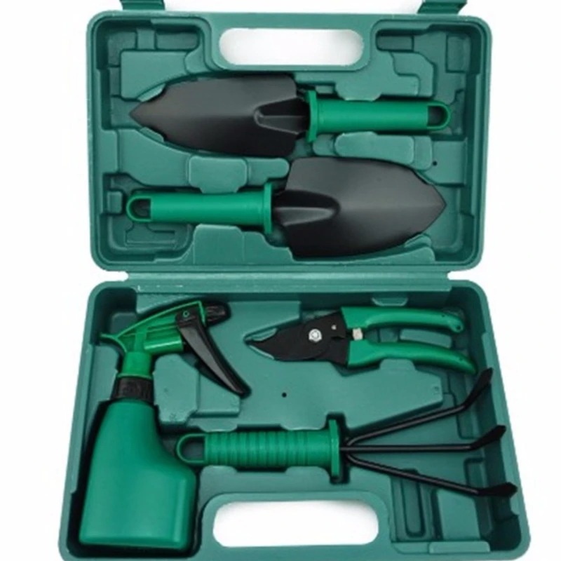 Most Popular  Garden Equipment  5 Pcs  Hand Tools Set With Garden Shovel Scissor Watering Can Garden Hand Tools  Box Set