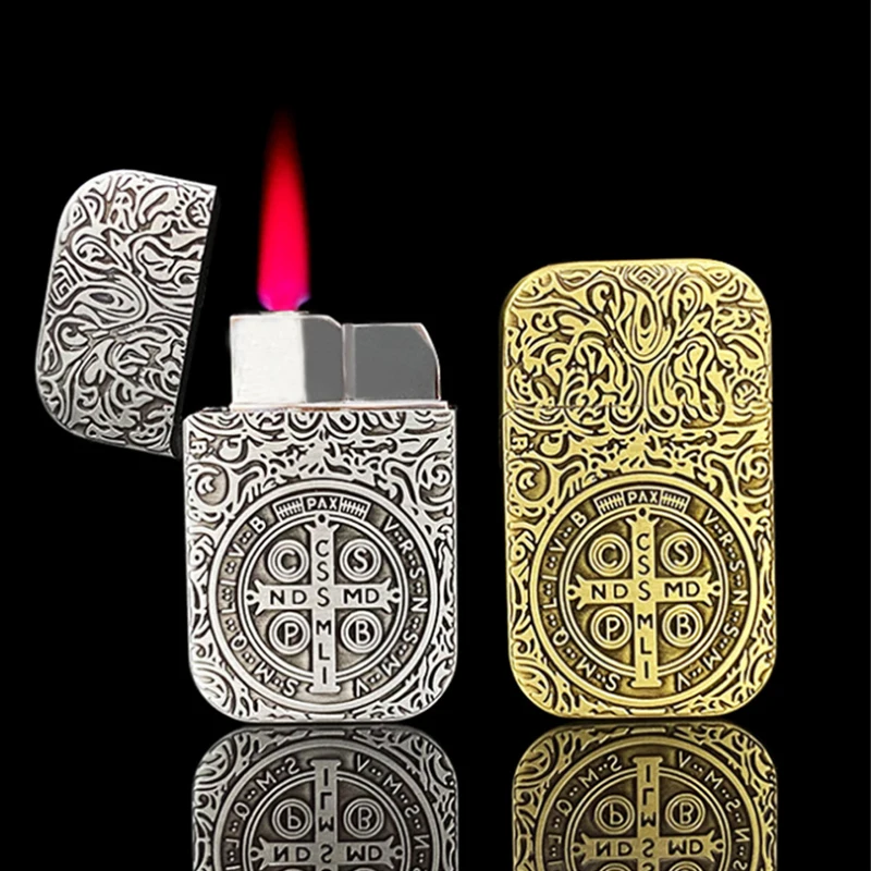 

Vintage Metal Constantine Gas Lighter Portable Compact Butane Jet Cigarette Lighter Antique Collection Men's Lighter