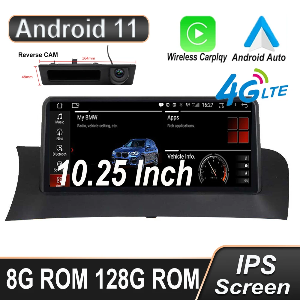 

IPS 10.25" Android 11.0 Car Player Stereo GPS Navigation Radio For BMW X3 F25 / X4 F26 (2010- 2013) (2014 - 2017) CIC NBT System