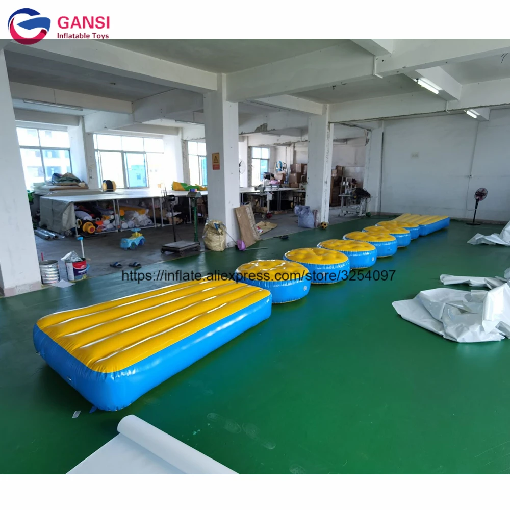 Коммерческий надувной водный мост 10 м Плавающий препятствия с воздушным насосом