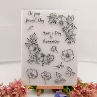 have a day to rember flower stamp rubber clear stamp seal scrapbooking photo album decorative card making new arrival 2022