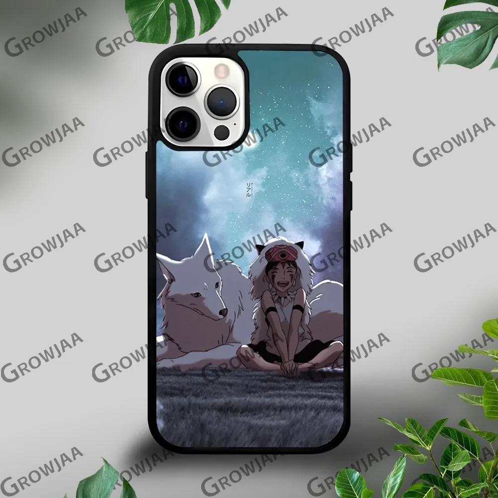 Чехол для телефона с аниме P-Princess M-Mononoke iPhone 16 15 14 13 12 11 Pro Xs Max Mini Plus Celulares Hard Funda