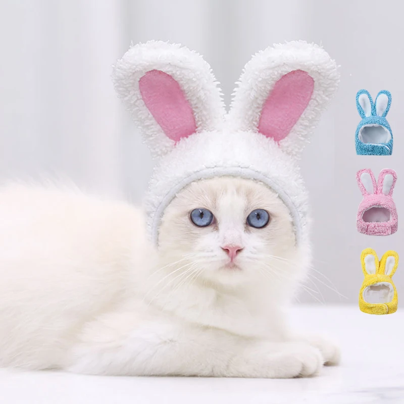 

Cute Cat Dog Hat Funny Cosplay Rabbit Soft Fleece Hat For Dog Accessories For Small Dogs Cat Pets Cap Headwear Puppy Accessoires