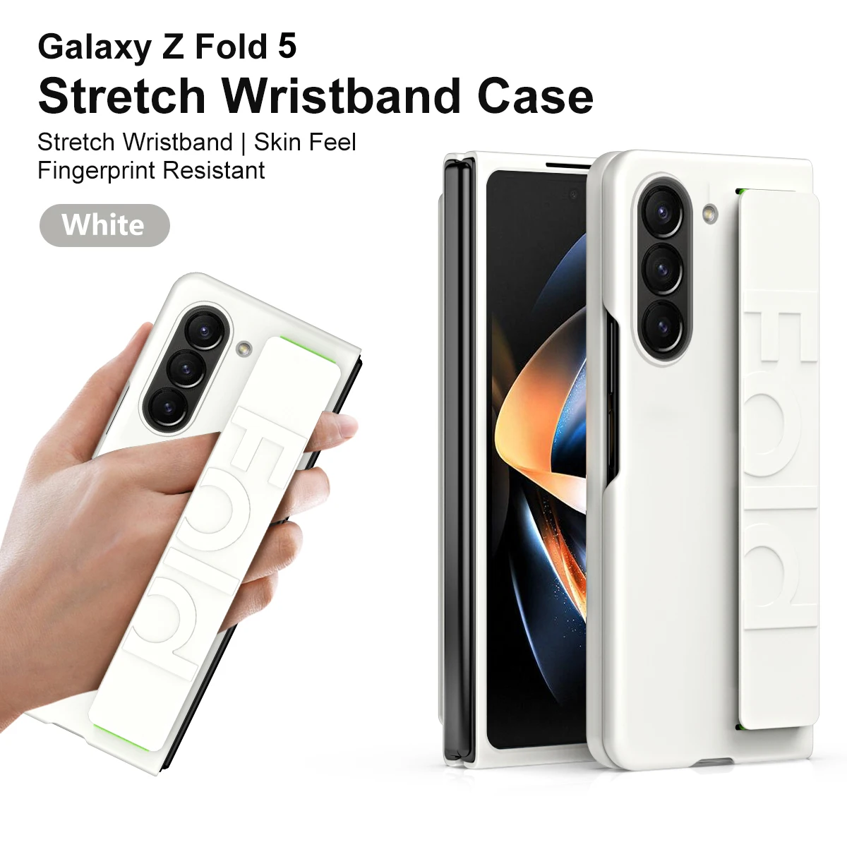 

Elastic Wristband Case for Samsung Galaxy Z Fold5 Luxury Ultra-thin Shockproof Hard Folding Cute Phone Cover for SamsungZFold5