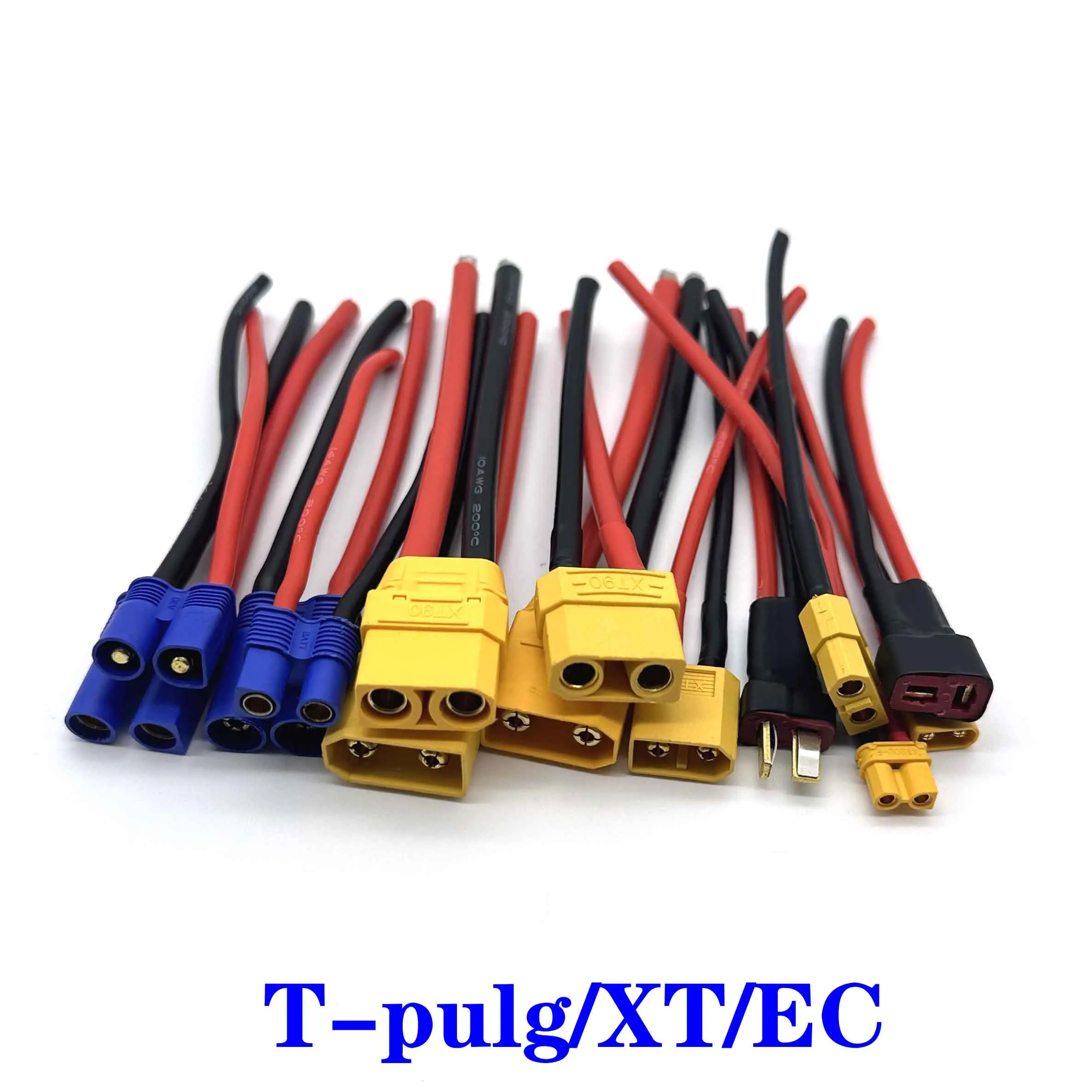 Разъем для кабеля аккумулятора 10 см XT60 XT90 XT30U RC штекер и гнездо с силиконовым