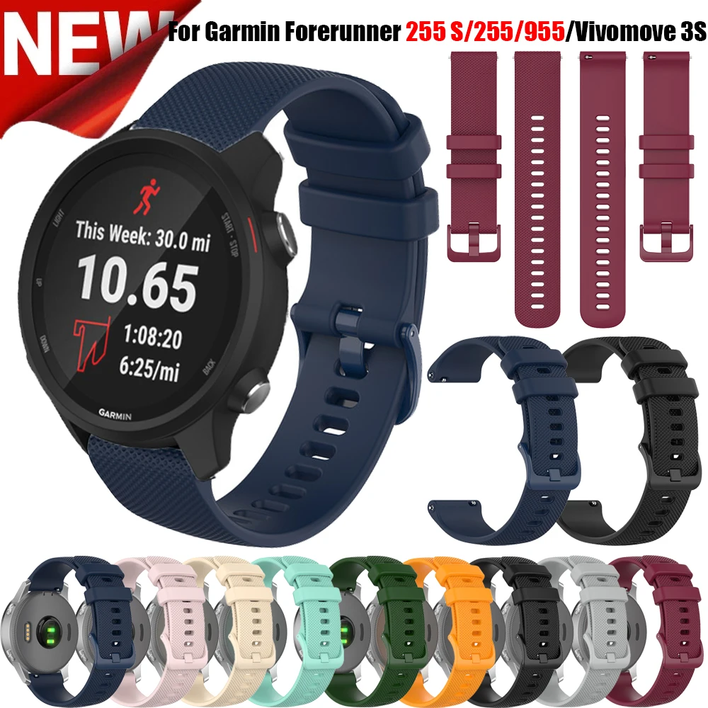

Силиконовый сменный ремешок для смарт-браслета Garmin Vivoactive3S Forerunner 255S 955 245, Браслет-ремешок для смарт-браслета CAME 2 Plus SQ Move 3