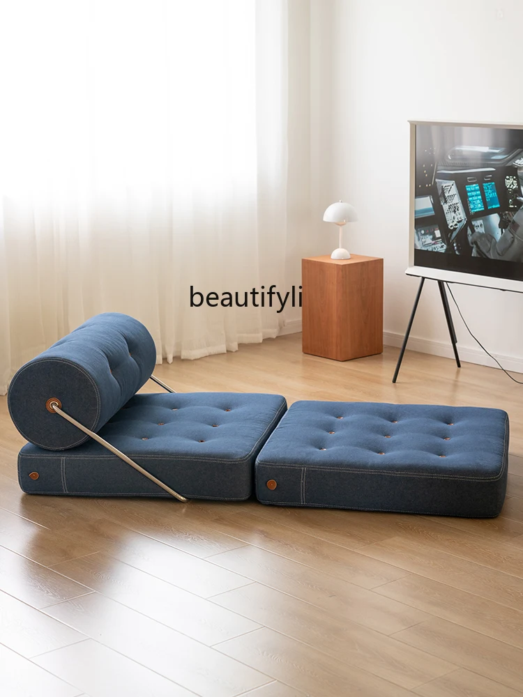 Диван-модуль ленивый диван классический диван-кровать джинсовая ткань ретро