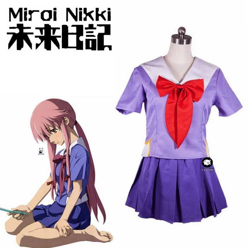 

Горячее Будущее Дневник Gasai Yuno Mirai Nikki школьная форма косплей костюм