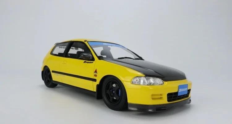 

Otto 1:18 Honda Civic Type R SiR EG6 Spoon JDM yellow Limited Edition Metal Static Car Model Toy Gift