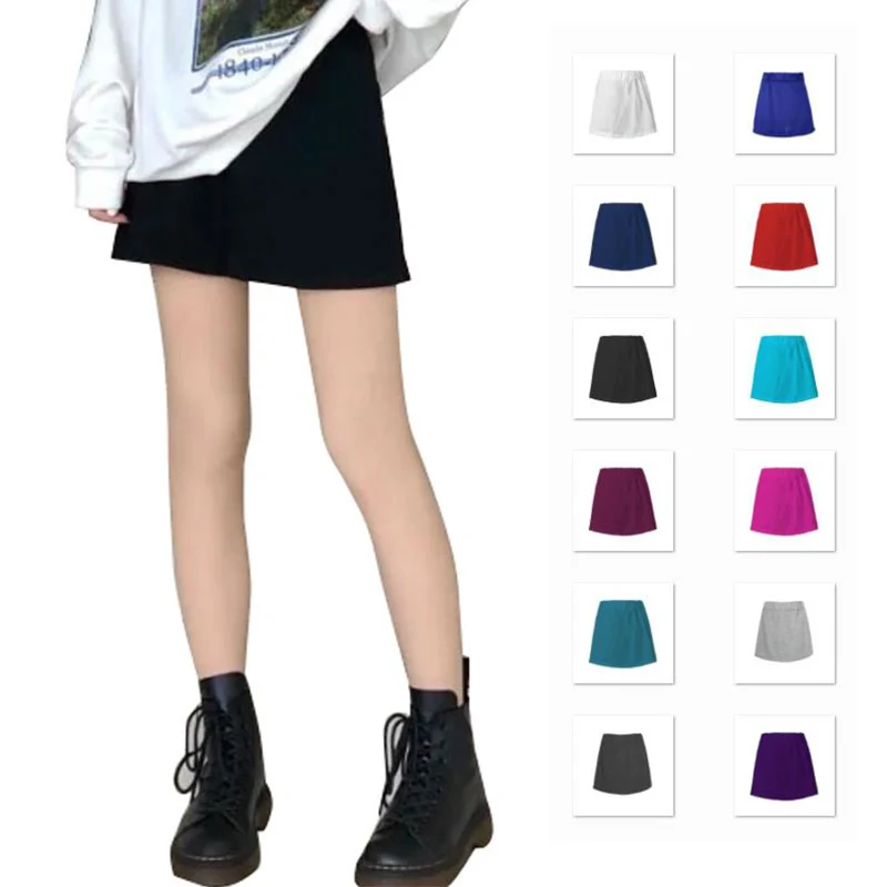 White Woman Skirt Above Knee Faldas Mujer Red Blue