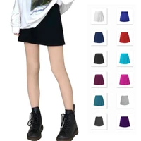 13 colors summer fashion mini black skirts womens elastic wasit cotton pencil white woman skirt above knee faldas mujer red blue