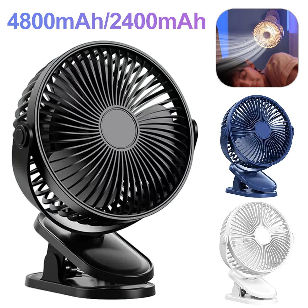 

USB Mini Wind Power Handheld Clip Fan Rechargeable Fan with Light High Quality Student Dormitory Fan Small Cooling Ventilador