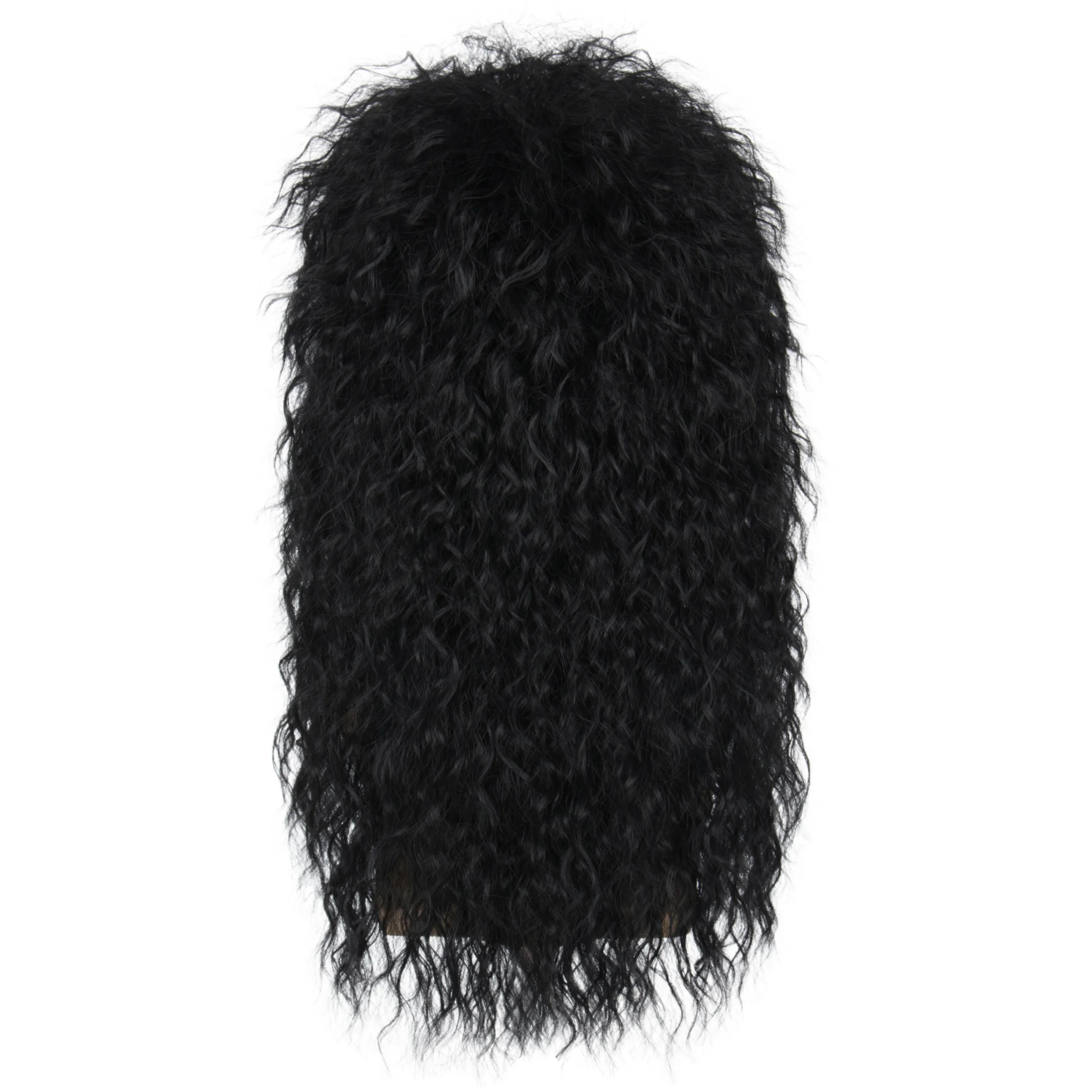 Костюмы на Хэллоуин 70s 80s качающийся чёрный длинный пушистый кудрявый